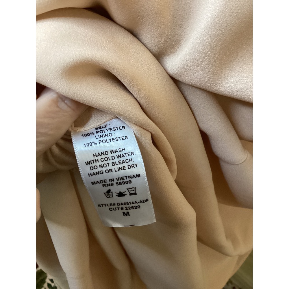 GB Blush Pink Cold Shoulder Maxi Dress Wrap V-Neck Formal Gown Size M - Picture 5 of 5